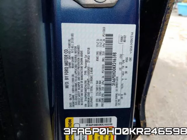 3FA6P0HD0KR246598 фото 2
