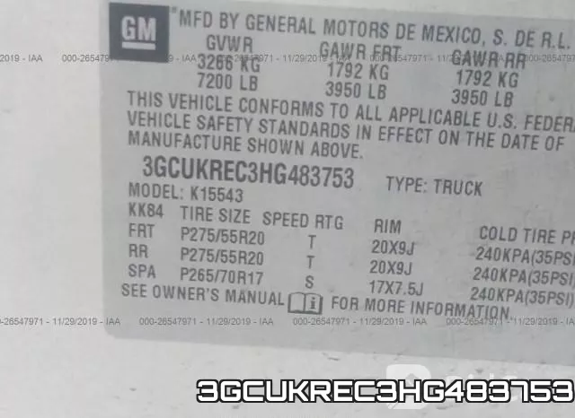 3GCUKREC3HG483753 фото 10