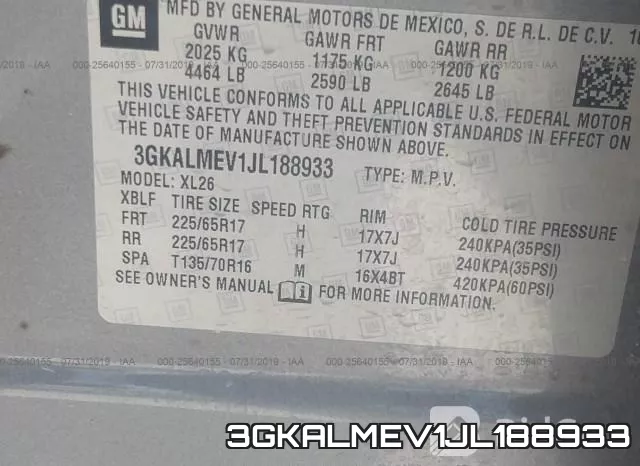 3GKALMEV1JL188933 фото 10