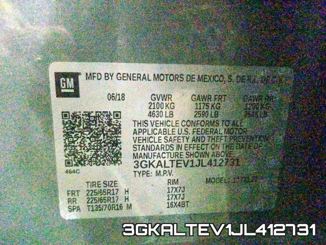 3GKALTEV1JL412731 фото 2