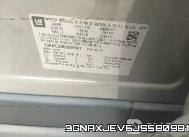 3GNAXJEV6JS580981 фото 10