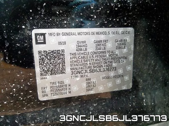 3GNCJLSB6JL376773 фото 2