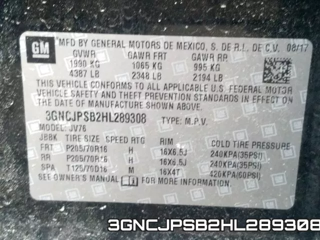 3GNCJPSB2HL289308 фото 2