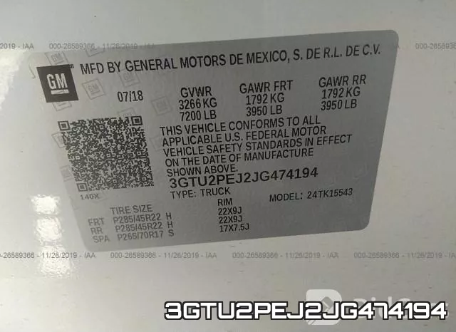 3GTU2PEJ2JG474194 фото 10
