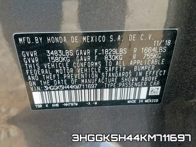 3HGGK5H44KM711697 фото 2