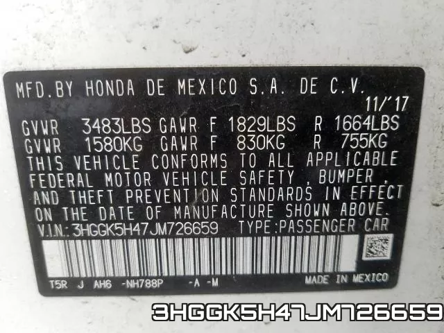 3HGGK5H47JM726659 фото 2