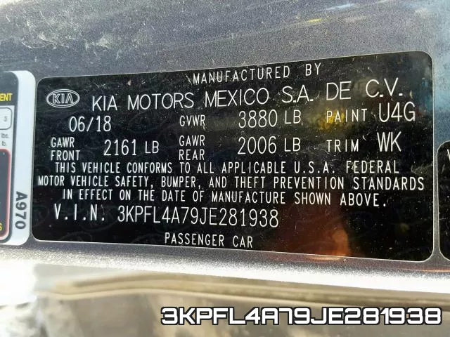 3KPFL4A79JE281938 фото 2