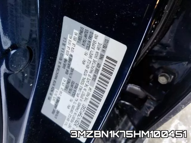 3MZBN1K75HM100451 фото 2