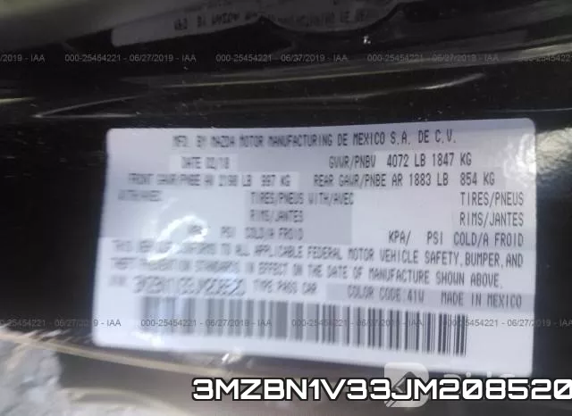 3MZBN1V33JM208520 фото 10