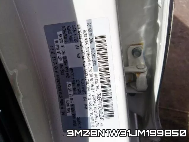 3MZBN1W31JM199850 фото 2