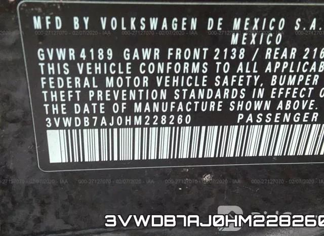 3VWDB7AJ0HM228260 фото 10
