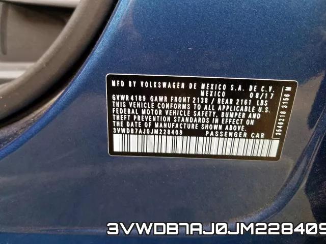 3VWDB7AJ0JM228409 фото 2