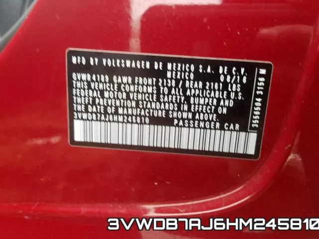 3VWDB7AJ6HM245810 фото 2