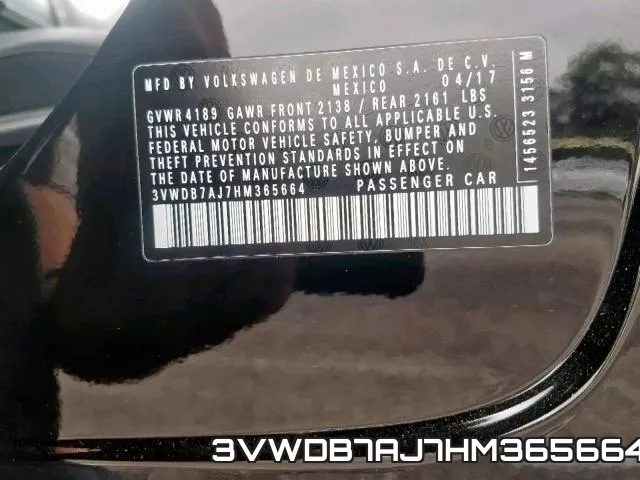 3VWDB7AJ7HM365664 фото 2