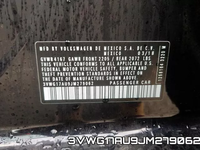 3VWG17AU9JM279062 фото 2