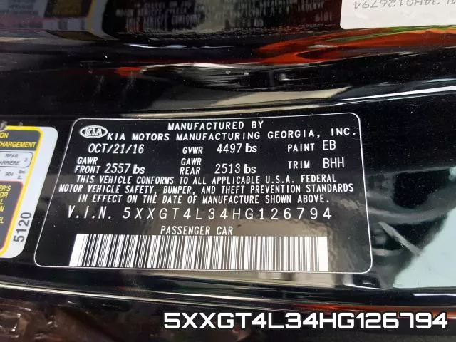 5XXGT4L34HG126794 фото 2