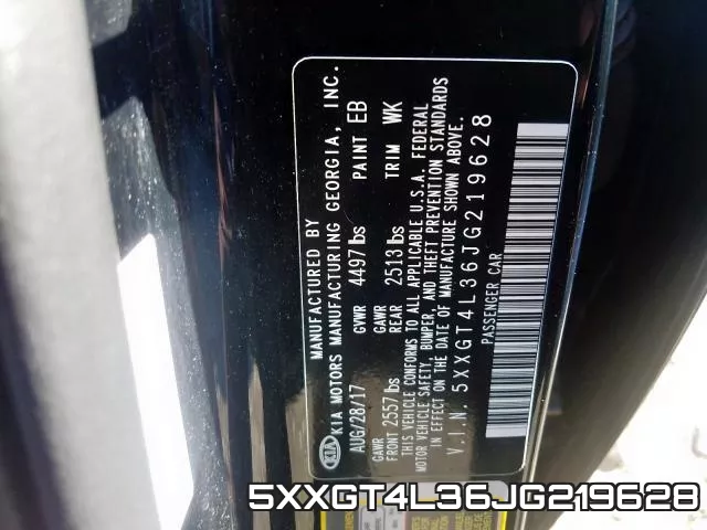 5XXGT4L36JG219628 фото 2