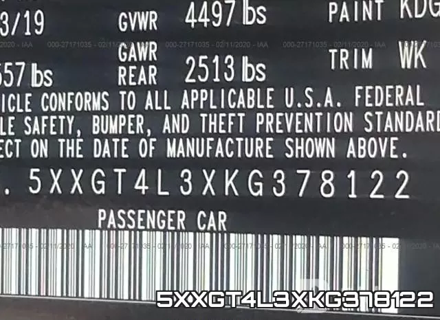5XXGT4L3XKG378122 фото 10