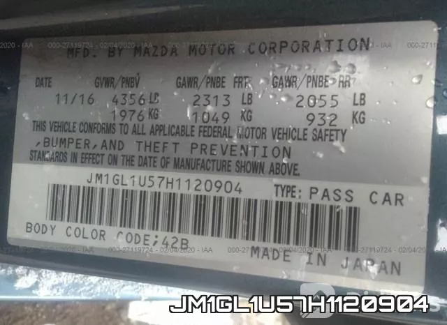 JM1GL1U57H1120904 фото 10