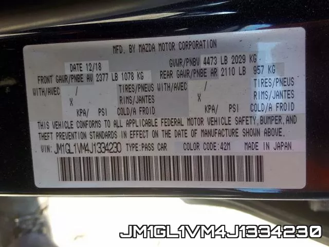 JM1GL1VM4J1334230 фото 2