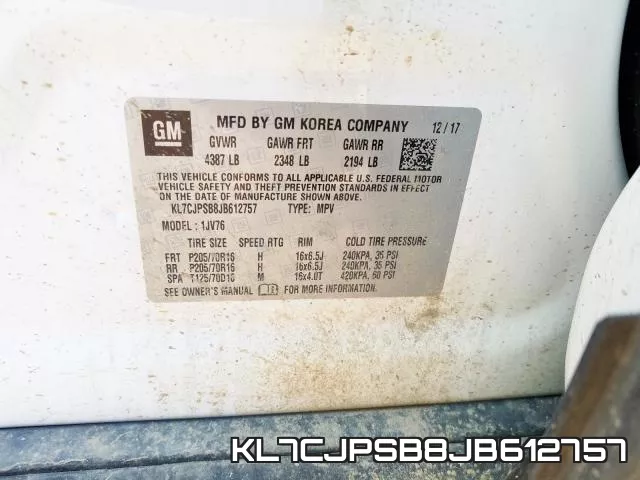 KL7CJPSB8JB612757 фото 2