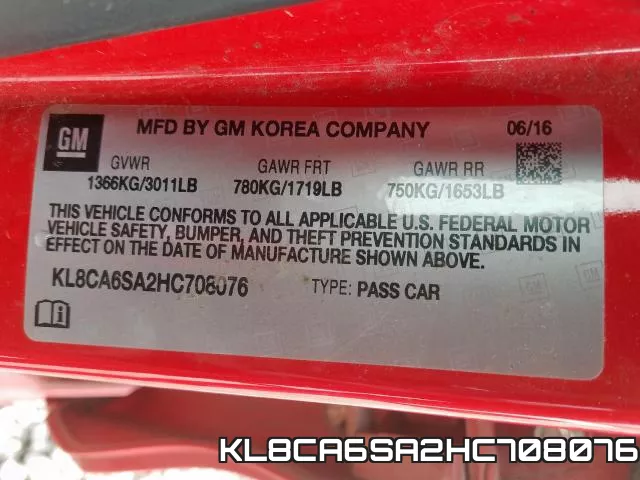 KL8CA6SA2HC708076 фото 2