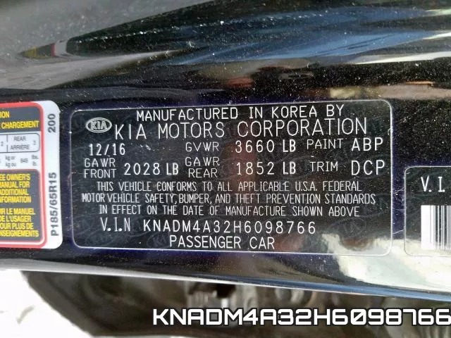 KNADM4A32H6098766 фото 2