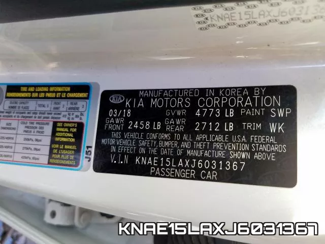 KNAE15LAXJ6031367 фото 2