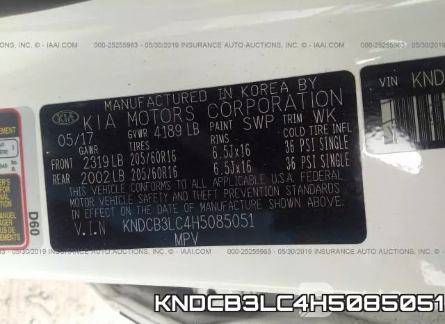 KNDCB3LC4H5085051 фото 10