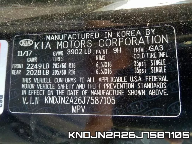 KNDJN2A26J7587105 фото 2
