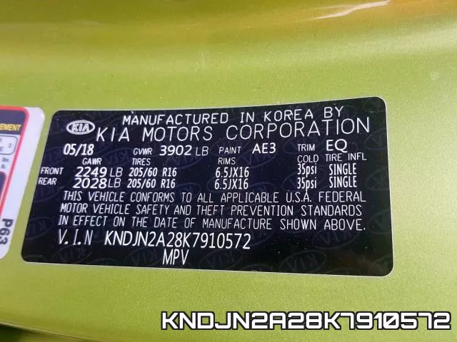 KNDJN2A28K7910572 фото 2