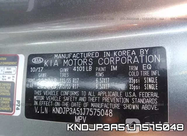 KNDJP3A51J7575048 фото 10