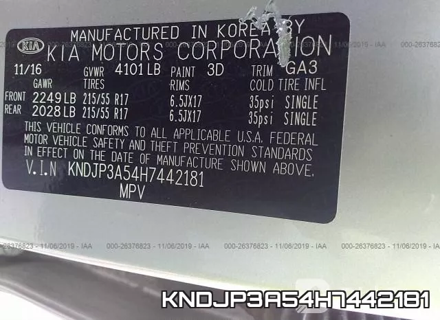 KNDJP3A54H7442181 фото 10