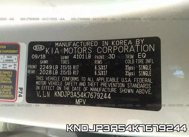 KNDJP3A54K7679244 фото 10