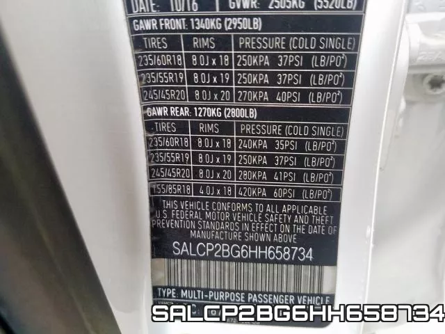 SALCP2BG6HH658734 фото 2