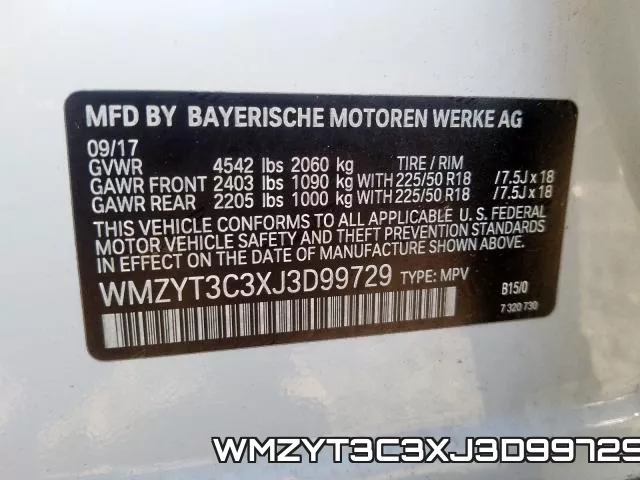 WMZYT3C3XJ3D99729 фото 2