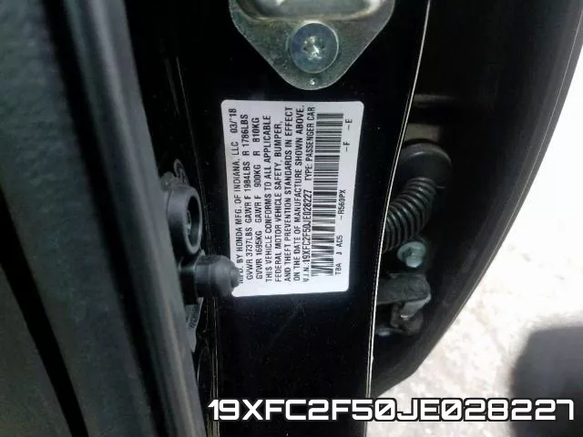 19XFC2F50JE028227 фото 2