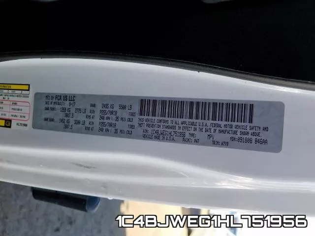 1C4BJWEG1HL751956 фото 2