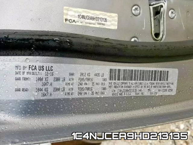 1C4NJCEA9HD213135 фото 2