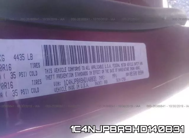 1C4NJPBA9HD140831 фото 10