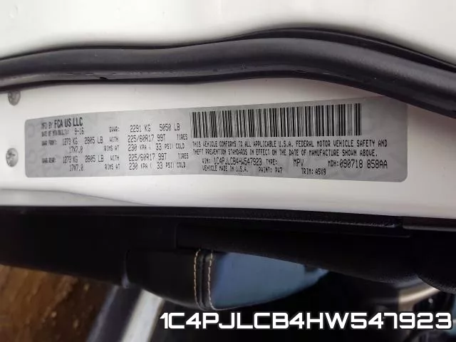 1C4PJLCB4HW547923 фото 2