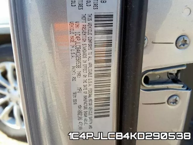 1C4PJLCB4KD290538 фото 2