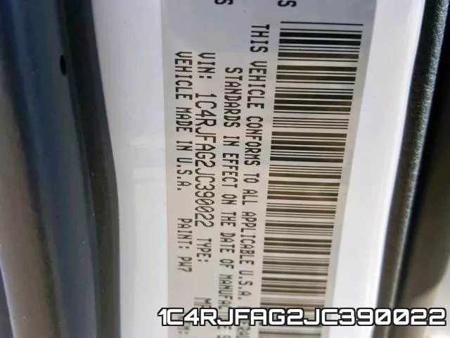 1C4RJFAG2JC390022 фото 2