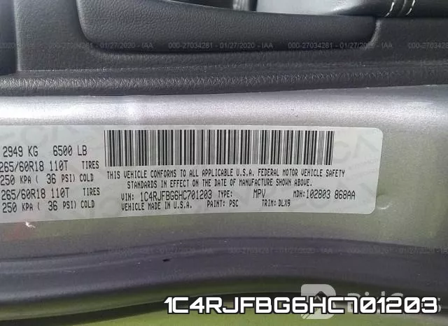 1C4RJFBG6HC701203 фото 10
