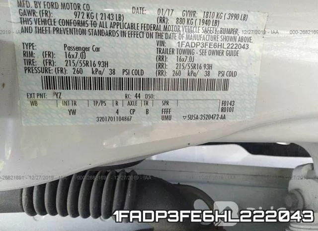 1FADP3FE6HL222043 фото 10