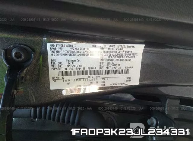 1FADP3K23JL234331 фото 10