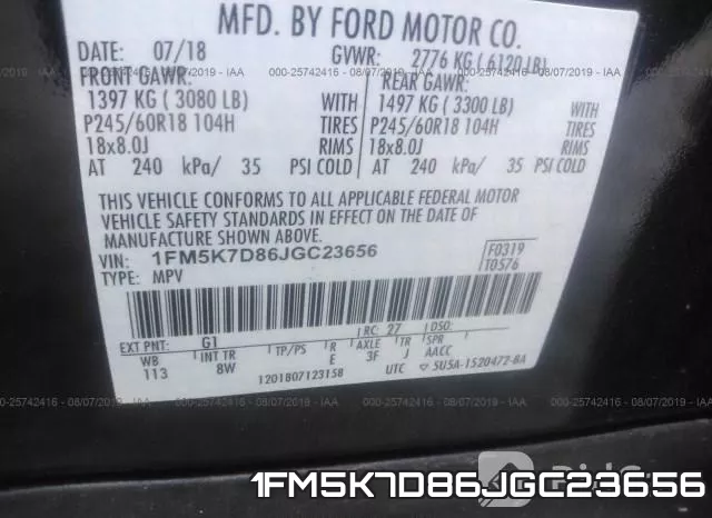 1FM5K7D86JGC23656 фото 10