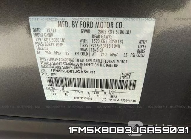 1FM5K8D83JGA59031 фото 10