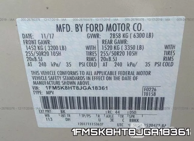 1FM5K8HT8JGA18361 фото 10
