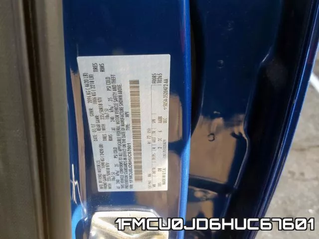 1FMCU0JD6HUC67601 фото 2
